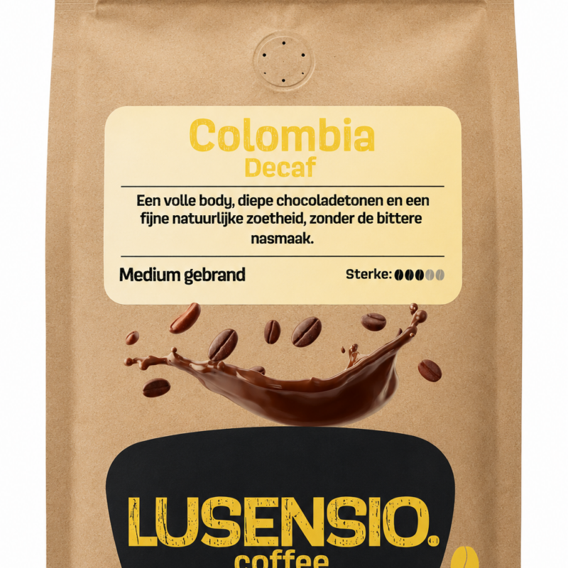 Colombia decaf koffiebonen.